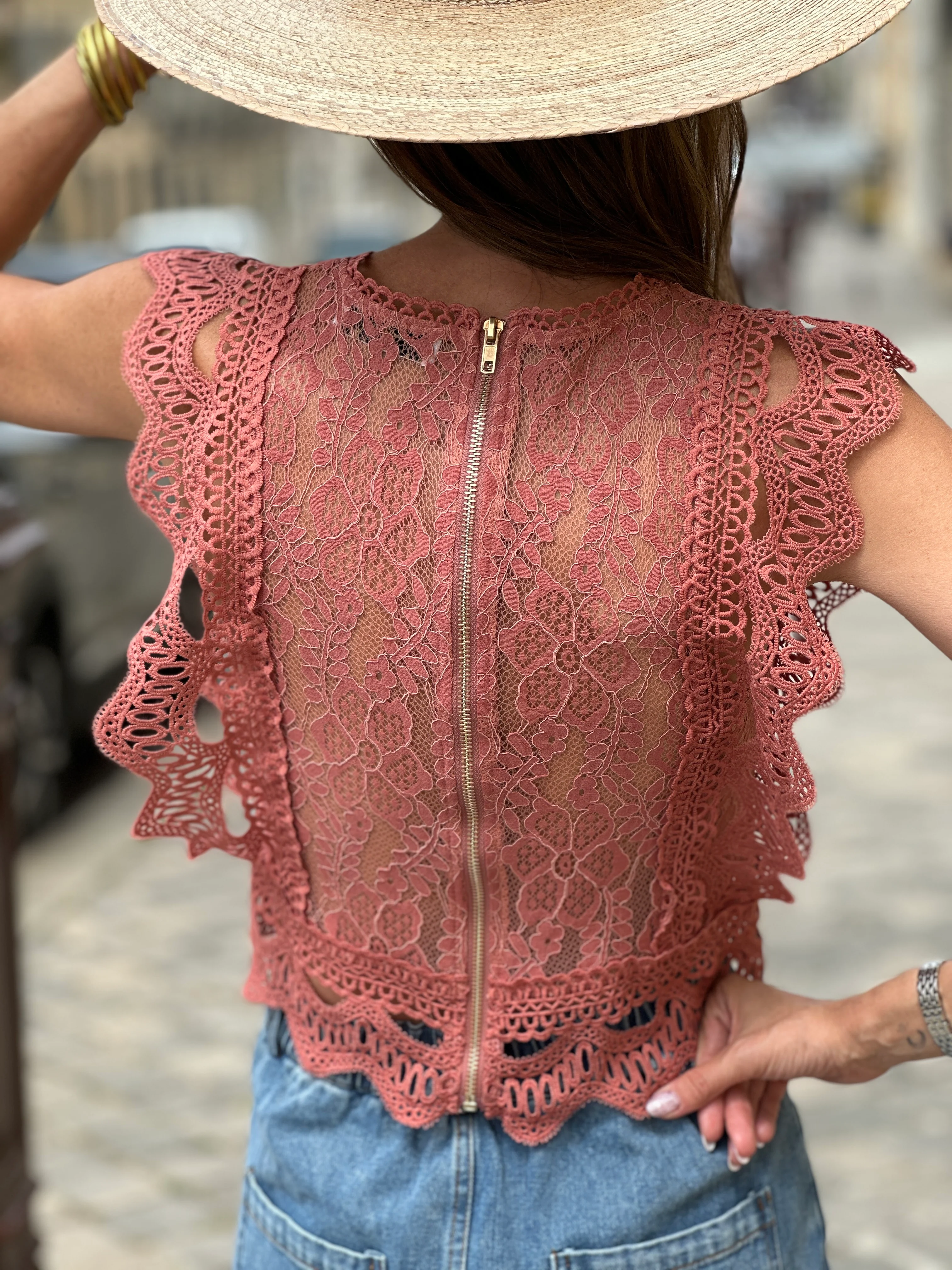 Blouse Marcelle - Terracotta - Image 5