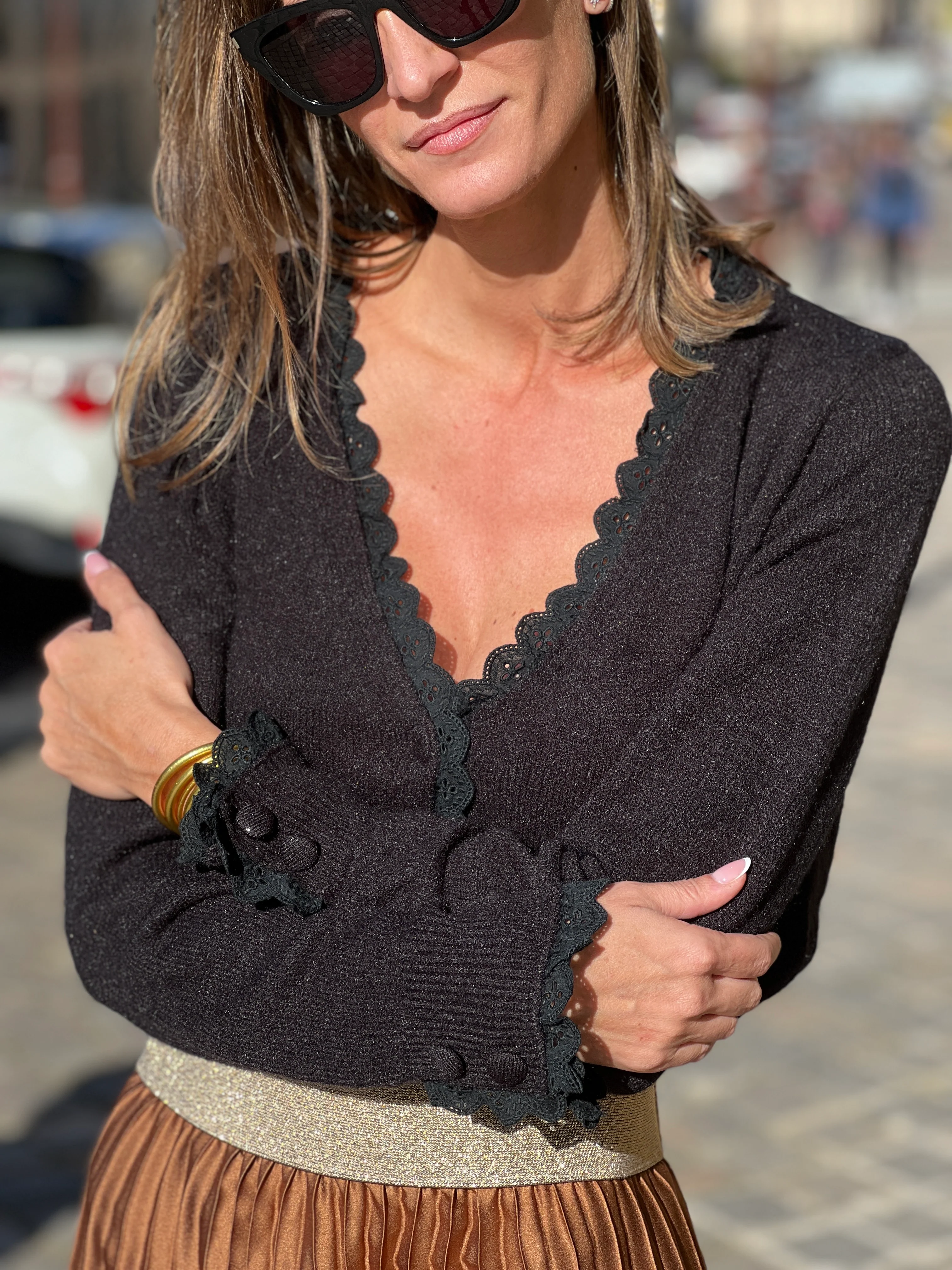 Cardigan Madeleine - Noir - Image 3