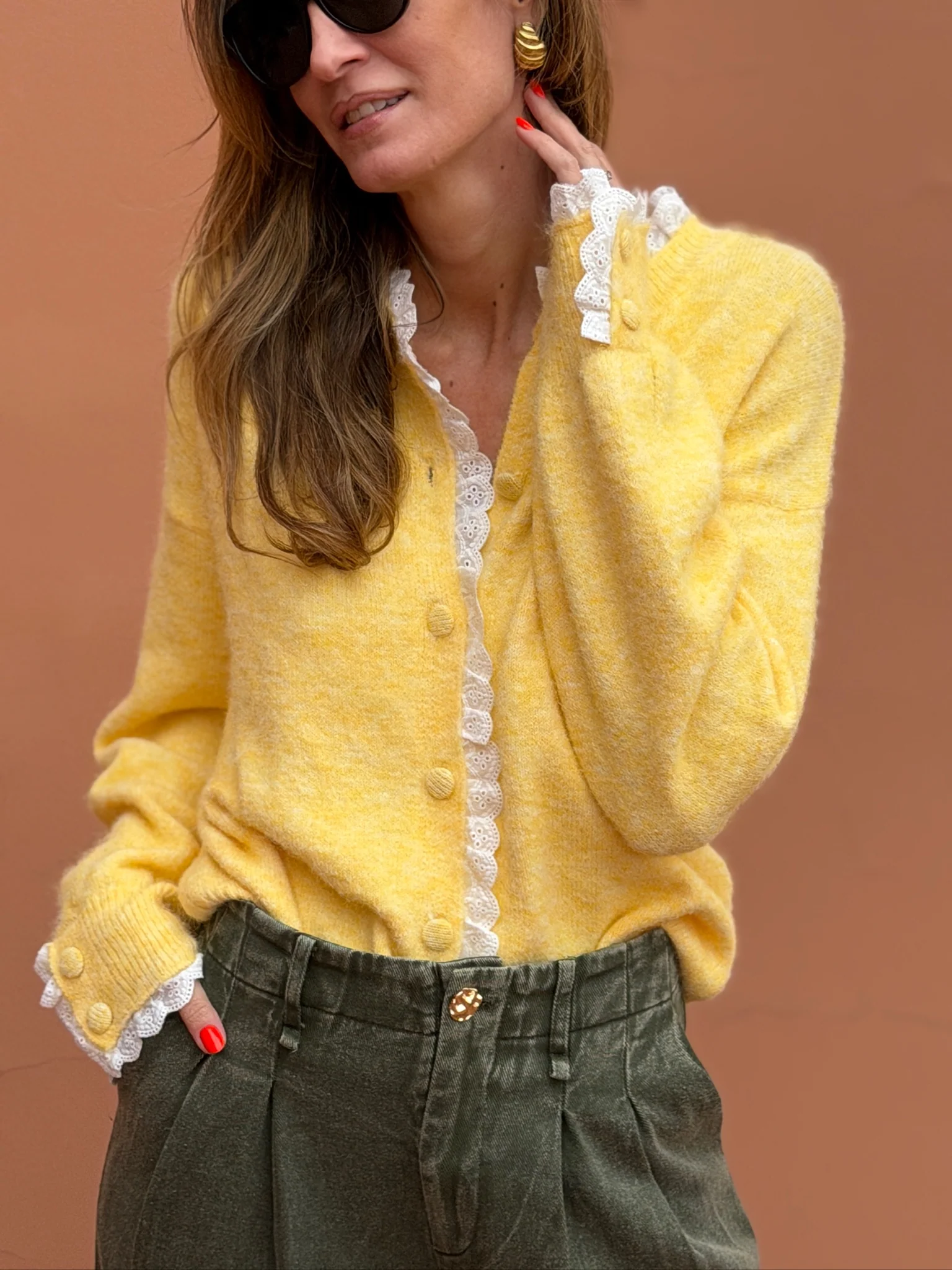 Cardigan Marguerite - Jaune - Image 4