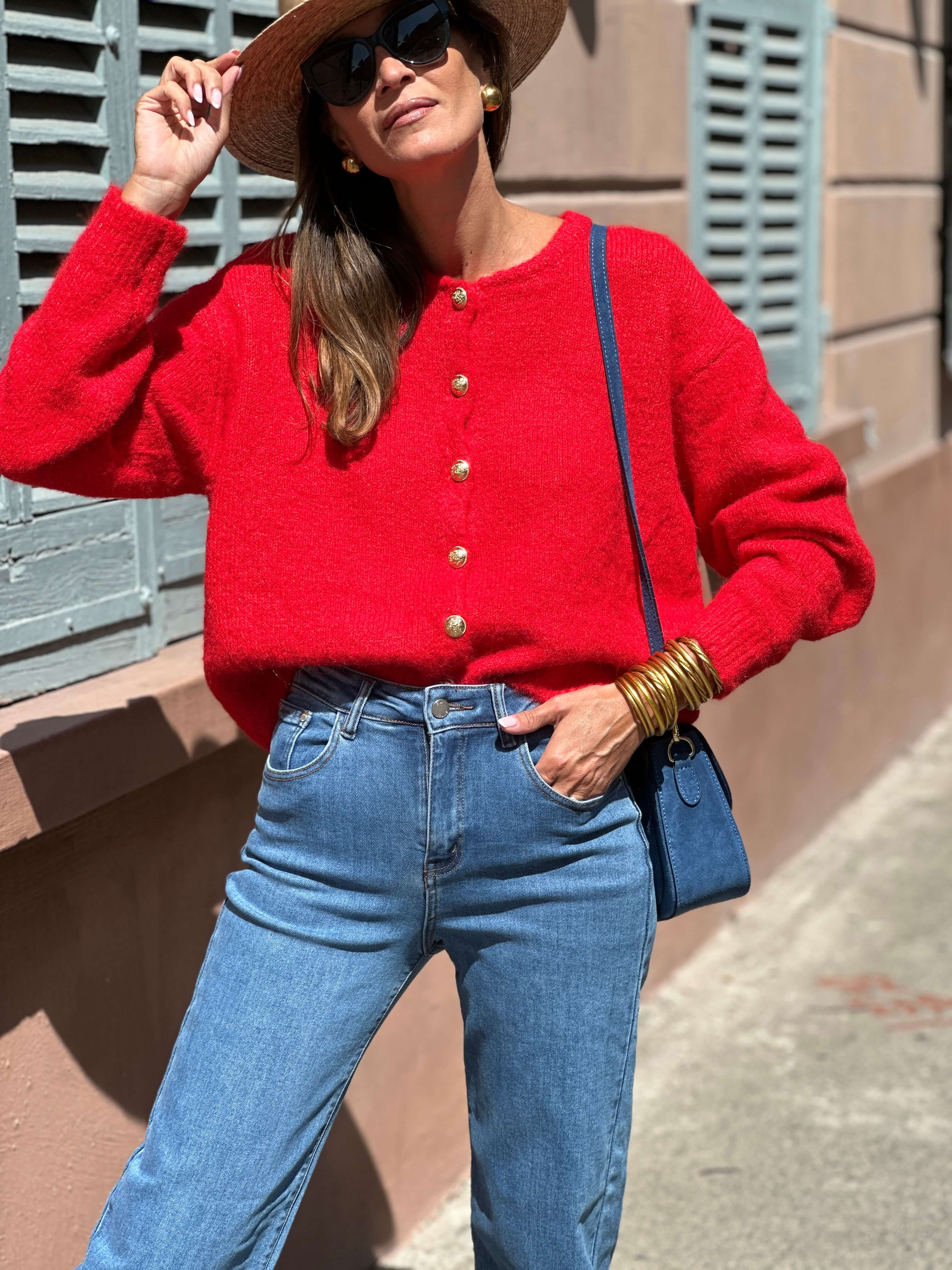 Cardigan Mia - Rouge - Image 3