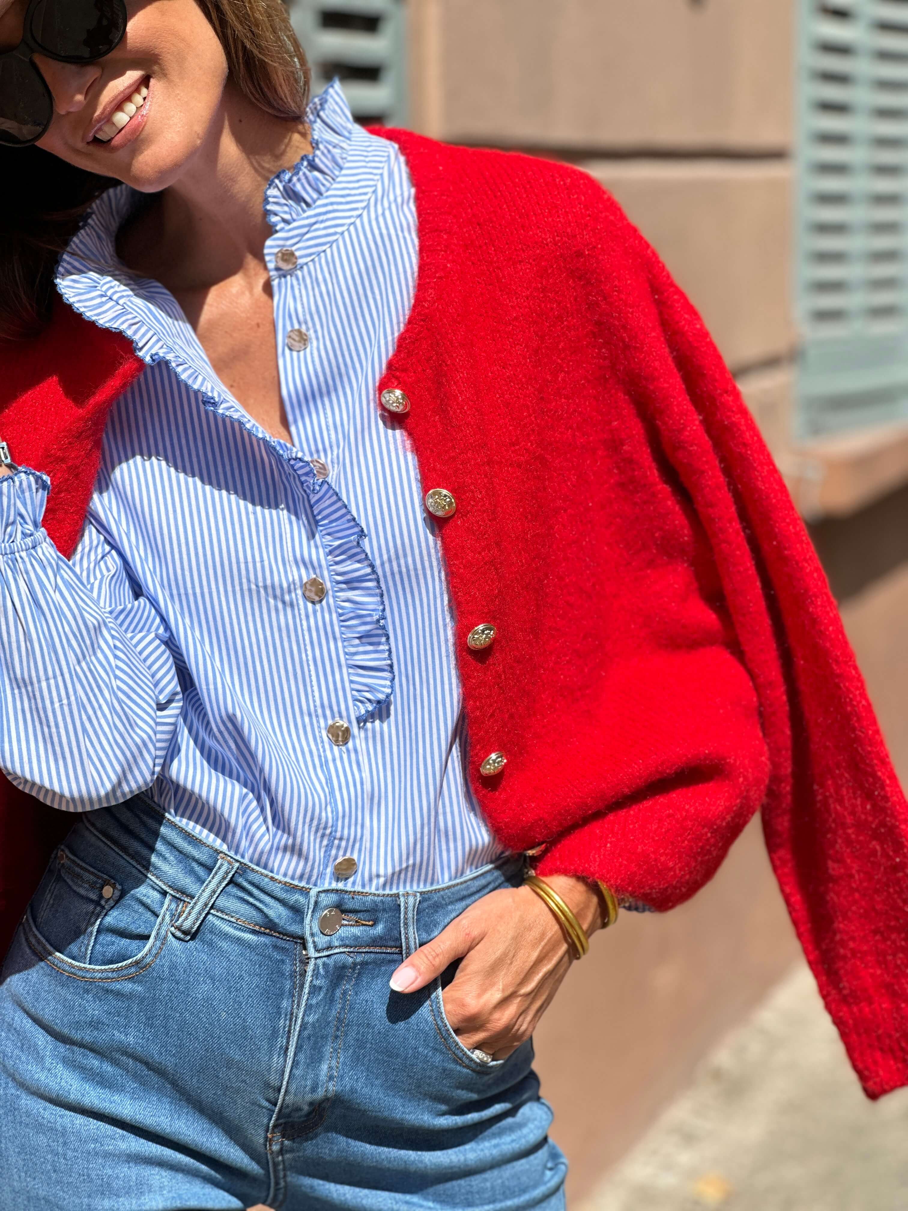 Cardigan Mia - Rouge - Image 5