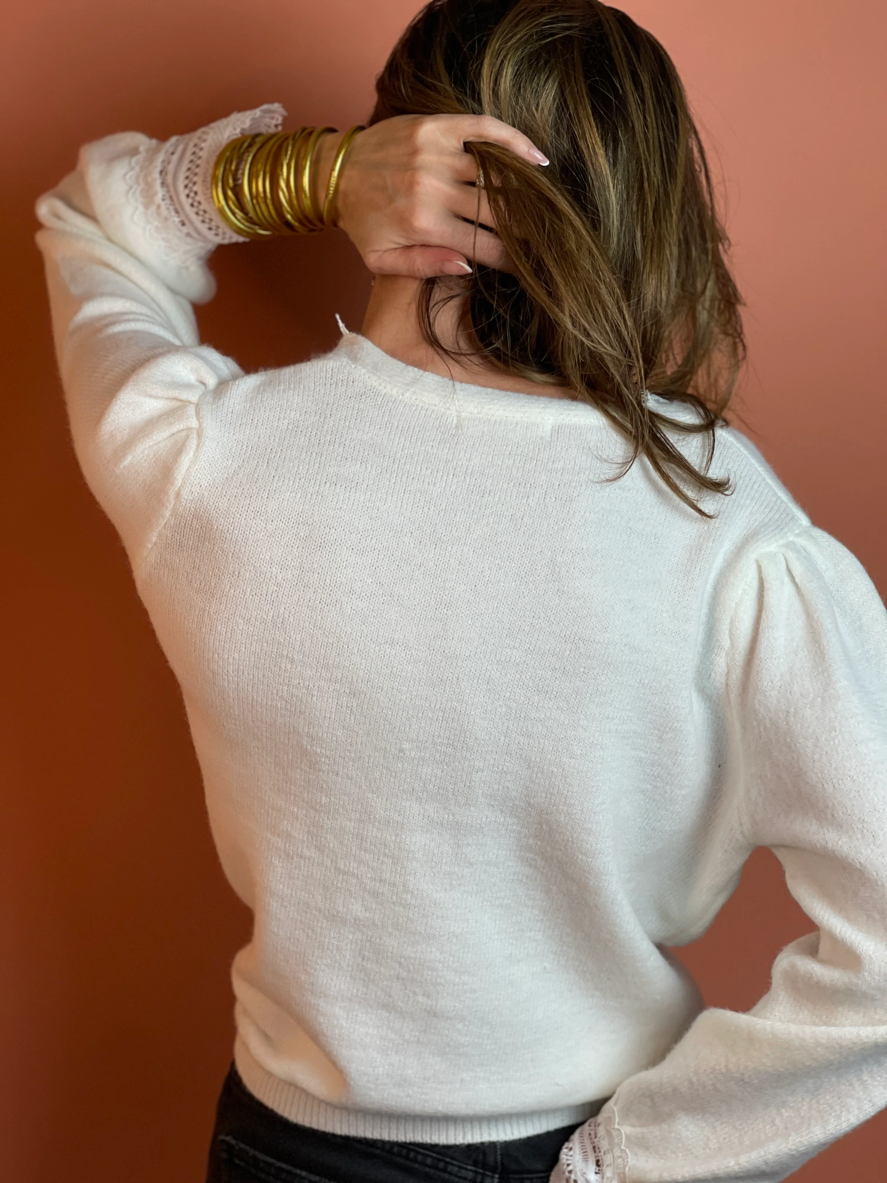 Cardigan Opaline - Blanc - Image 3