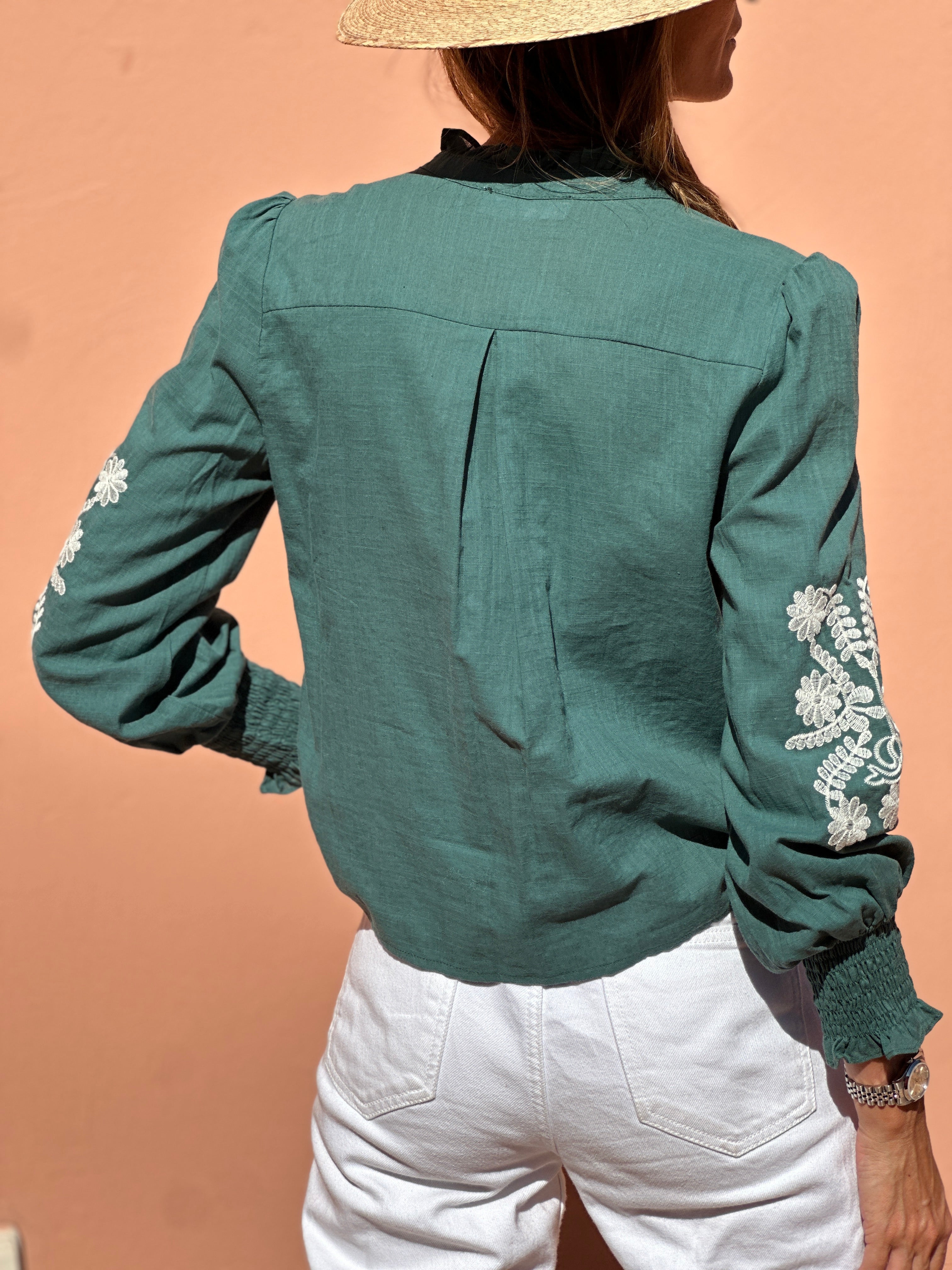 Chemisier Loïca - Vert - Image 8