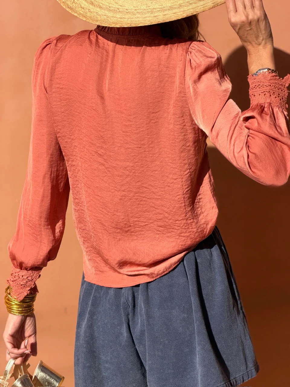 Chemisier Opaline - Terracotta - Image 7