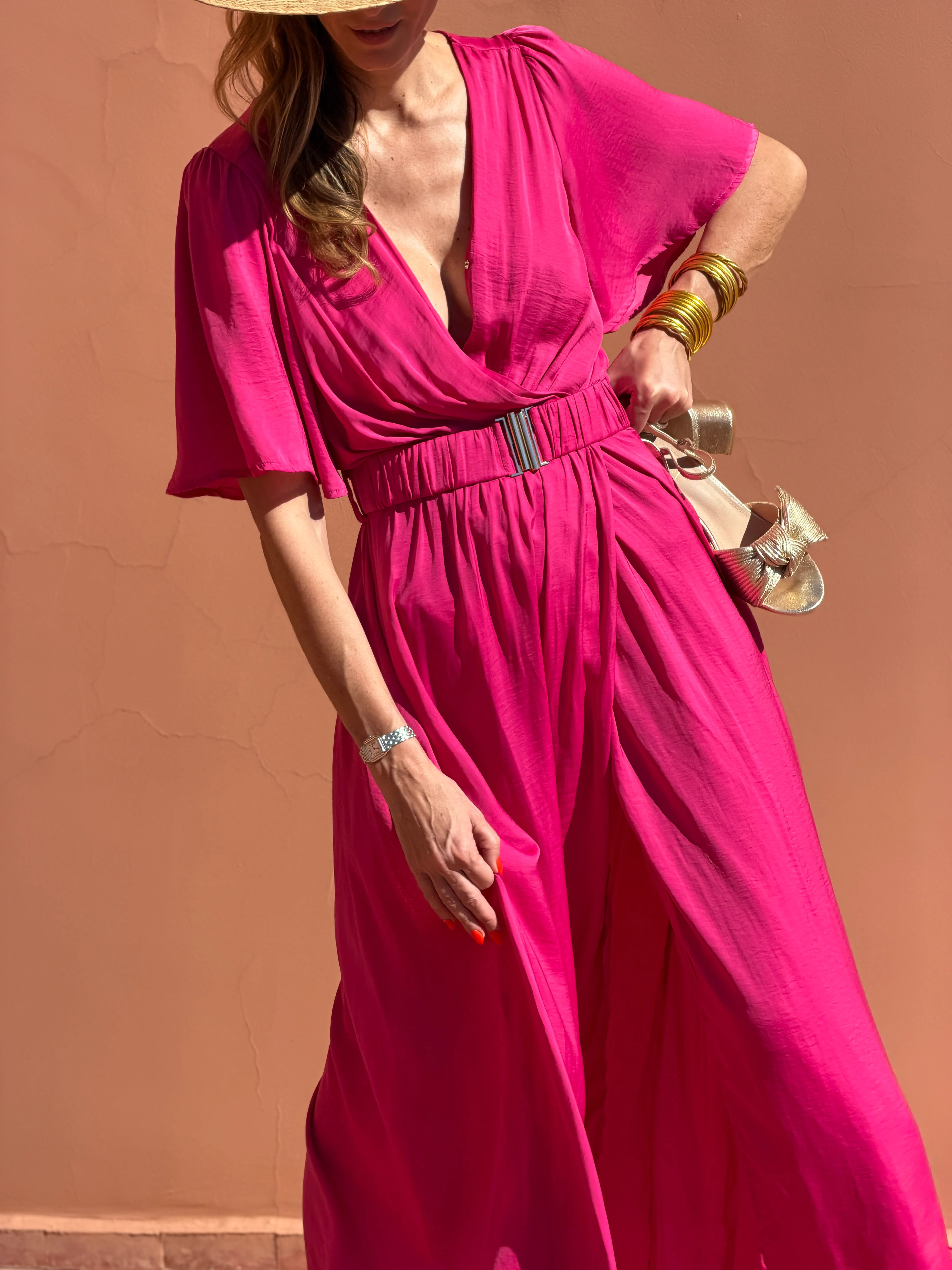 Robe Benedictine - Manches Courtes - Fuchsia - Image 4