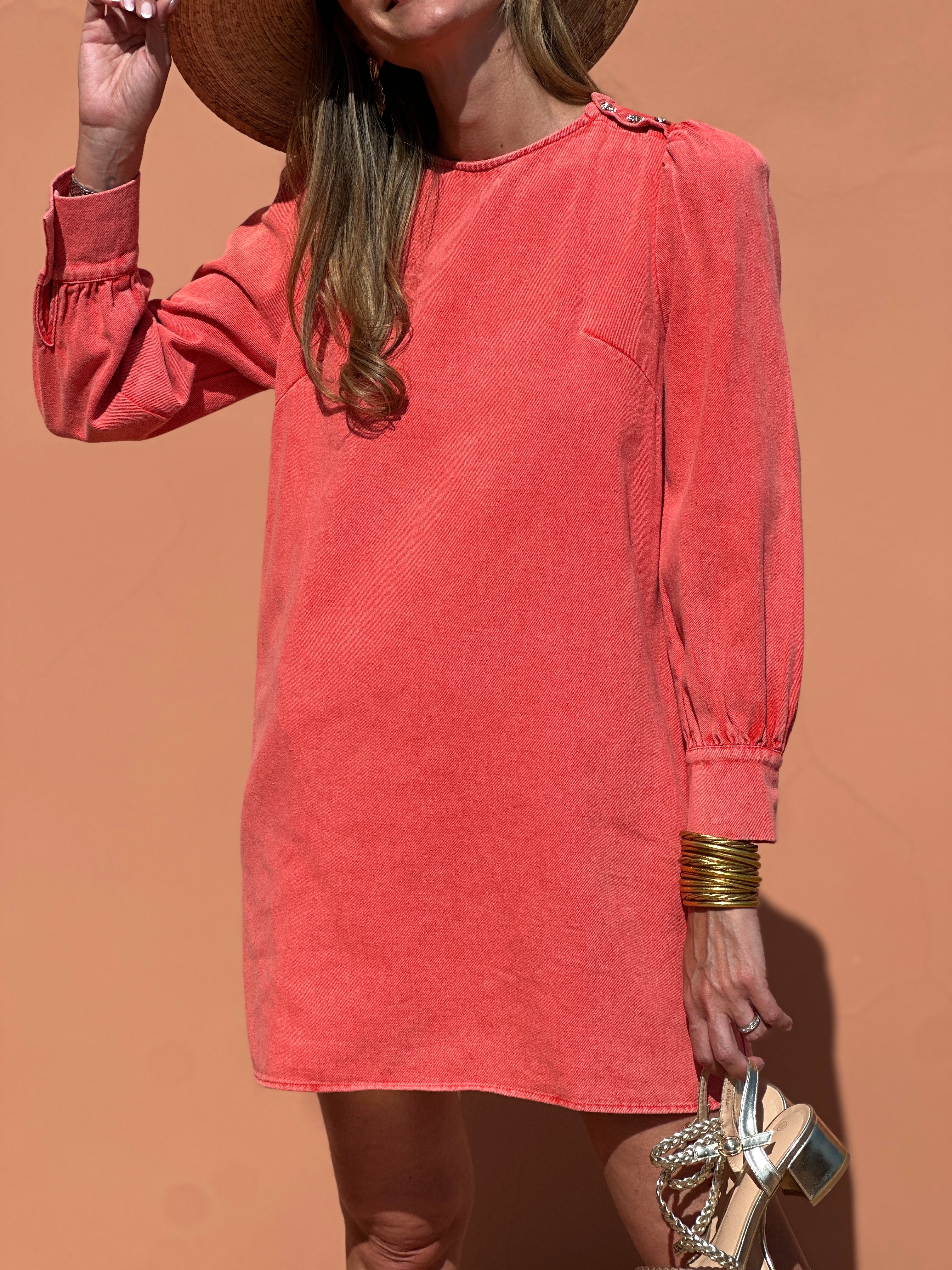 Robe Henriette - Corail - Image 6