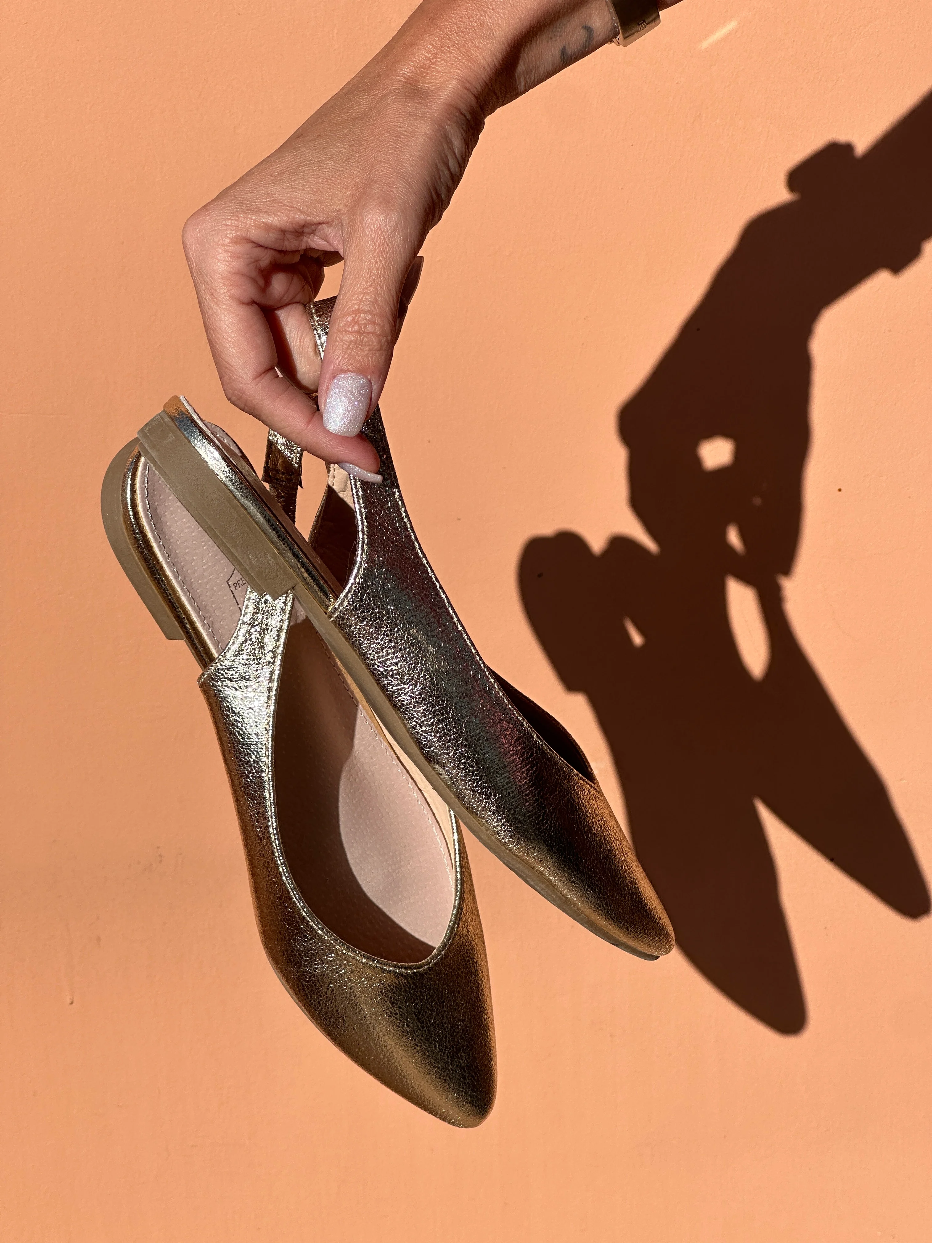 SlingBack Charline - Doré - Image 5